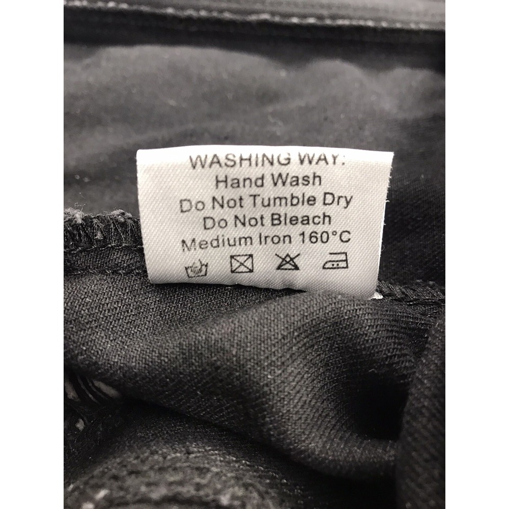 Lucky & Blessed Western Vest MEDIUM Black Denim Southwest Navajo Serape Distress - Picture 9 of 13